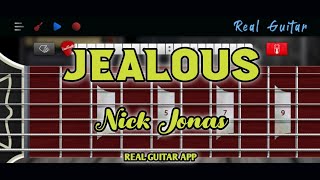 Jealous  Nick Jonas  Real Guitar App Cover [upl. by Alak719]