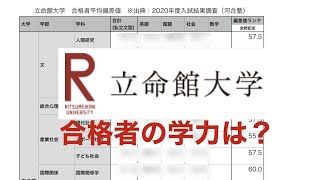 【合格者平均22】立命館大学の一般合格者の学力はどれくらいか？【偏差値関関同立同志社大学】 [upl. by Llenral]