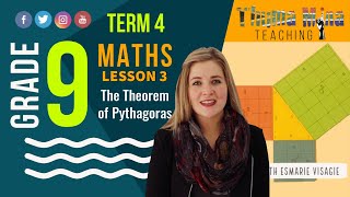 Gr 9 Maths  Term 4 Lesson 3  The Theorem of Pythagoras [upl. by Bautram]