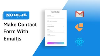 Complete Working Contact Form in react js 06  Modern Contact Form  React through EmailJs [upl. by Ramah]