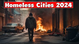 10 Cities With The MOST Homeless Painful Reality [upl. by Akirdnuhs]