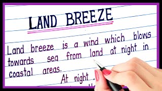 Short note on land breeze in english  definition of land breeze [upl. by Nylkoorb]