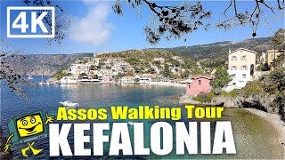 Assos  Kefalonia  Greece  4K Walking Tour  June 2022 [upl. by Narf]