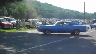 Musclepalooza XV Cars Leaving and Some Burnouts Muscle Car Show May 2012 [upl. by Glick]