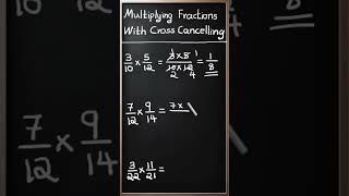 Multiplying Fractions With CrossCancelling [upl. by Analed223]