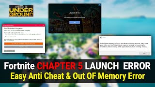 How to Fix Fortnite Launch Error  Fix Out of Video Memory amp EasyAntiCheat Bootstrapper EOS Error [upl. by Eecak125]