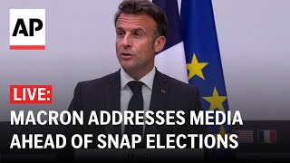 LIVE France’s Macron holds press conference after calling for a snap legislative election [upl. by Yelwah]