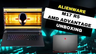 Alienware m17 R5 AMD ADVANTAGE Edition  Unboxing Impressions and First Boot  AMD Ryzen Radeon [upl. by Joanne448]