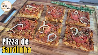 COMO FAZER PIZZA DE SARDINHA  ANOS 80  De Grão em Grão Receitas [upl. by Buford]