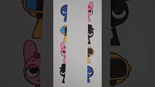 Incredibox Sprunki Paper Craft Matching Challenge shorts art sprunki craft [upl. by Inilam]