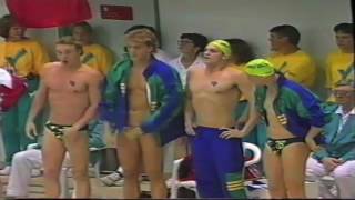 1994 Commonwealth Games Mens Swim 4x100m Relay [upl. by Hannaj344]