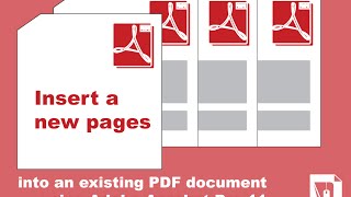 How to insert a new page into an existing PDF document using Adobe Acrobat Pro 11  Pixascene [upl. by Eniarda]