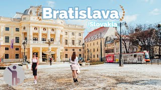 Bratislava Slovakia  March 2023  4k HDR 60fps Walking Tour [upl. by Spancake398]