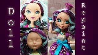 Ever After High Madeline Hatter doll repaint [upl. by Mathilda]