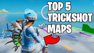 Top 5 BEST Fortnite Trickshot Maps with CODES 3 insane [upl. by Neelloj]