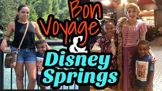 Visiting Disney Springs Bon Voyage BreakfastTRex Cafe [upl. by Thibault618]