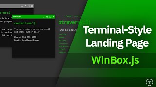 Terminal Style Landing Page  WinBoxjs [upl. by Talich]