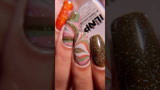 🍁 easynailart watermarble nailart naildesign shorts [upl. by Chaves]