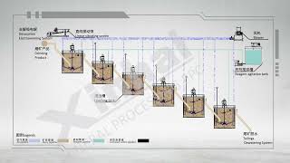 Leaching tank flow process CIP CIL [upl. by Refinaj343]