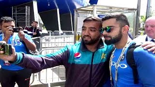 ICC Champions Trophy Kohli clicks selfie with Pakistan fan [upl. by Foah]