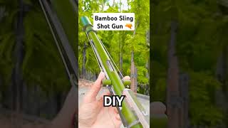 Bamboo Sling Shot Gun 🔫 DIY 💯 shorts diy diycrafts bamboo slingshot craft craftideas howto [upl. by Bennet]