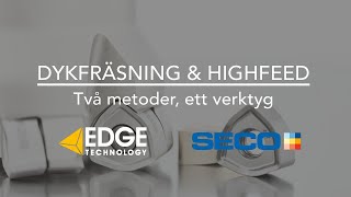 Webinar Dykfräsning amp Highfeed med Seco Tools [upl. by Lyrehs]