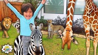 Learn Animals with Ryan for Kids  Educational Pretend Play [upl. by Mya]