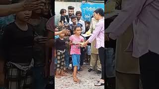 IPS Officer Free Notebook Snacks Distribution Vatva GIDC Ahmedabad Gujarat India [upl. by Weed]