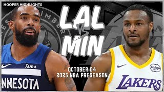 Los Angeles Lakers vs Minnesota Timberwolves Full Game Highlights  Oct 4  202425 NBA Preseason [upl. by Alaehcim]