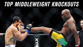 Top Middleweight Knockouts in UFC History [upl. by Cutcheon]