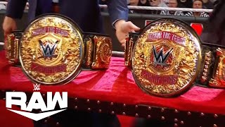 Triple H Unveils New Tag Team Titles  WWE Raw Highlights 41524  WWE on USA [upl. by Nnylyar194]