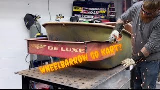 Custom Go Kart Made From A Wheelbarrow And Wagon [upl. by Tila]