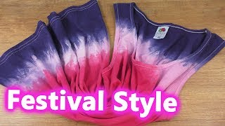 Sommer Top DIY 🌞 Super einfach Kleidung selber färben  Festival Style DIY Idee [upl. by Southworth]