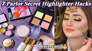 7 Amazing Highlighter Hacks  Parlor Secret Highlighter  beautyhacks makeup [upl. by Punak]