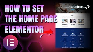 How To Set A Page As The Home Page With Elementor Page Builder [upl. by Keely523]