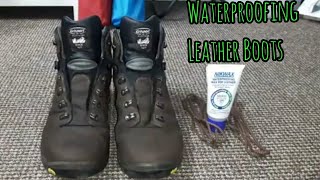 Waterproofing Leather Boots with Nikwax Grisport boot [upl. by Ettedranreb]