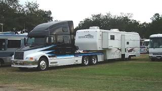 Volvo 770 Toy Hauler Toterhome RV Conversion  Ex NASCAR transport [upl. by Moor]