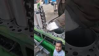 diesel engine assembly procedure diesel shorts [upl. by Ahsykal]