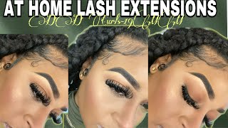 AT HOME LASH EXTENSIONS WITH DD CURLS19MM  Assalaxx [upl. by Ahsenahs]