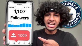 0 to 1000 Active INSTAGRAM FOLLOWERS Speedrun [upl. by Friend]