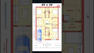 25 x 36 house plan shorts ankitmalik [upl. by Lyndell817]