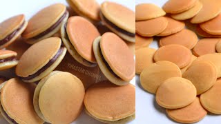 Dorayaki Mini Isi Coklat Tanpa Telur Takaran Sendok  mini doracake [upl. by Ithsav]