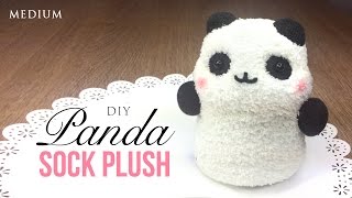 How to Make Panda Plush Using Socks Kawaii Budget DIY [upl. by Rosabella]