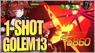 Epic Seven  1SHOT GOLEM 13 with ZEALOT CARMAINEROSE [upl. by Miarfe]