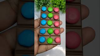 MILK chocolate with colour full gems chocolate youtubeshorts viralvideo shortvideo [upl. by Leinahtam]