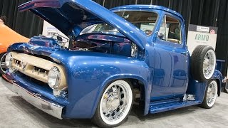 1953 Ford F100 from Wyotech and Chop Cut Rebuild at SEMA Show [upl. by Margeaux]