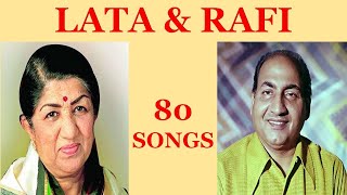 80 Lata Mangeshkar amp Mohammad Rafi Songs  Evergreen Romantic Super Hit Duet Songs  Rafi Lata Hits [upl. by Turro]