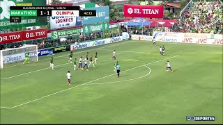 GOLAZO DE JORGE ÁLVAREZ  Marathón 12 Olimpia  HondurasEnFOX [upl. by Klos]