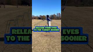 RELEASE EYES TO THE TARGET‼️ shorts golf golfswing golflesson golfcoach golfcourse trending [upl. by Valsimot]