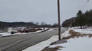 4K 80 MPH Amtrak 56 Vermonter Blows By March 29 2024 [upl. by Ahsinaj971]